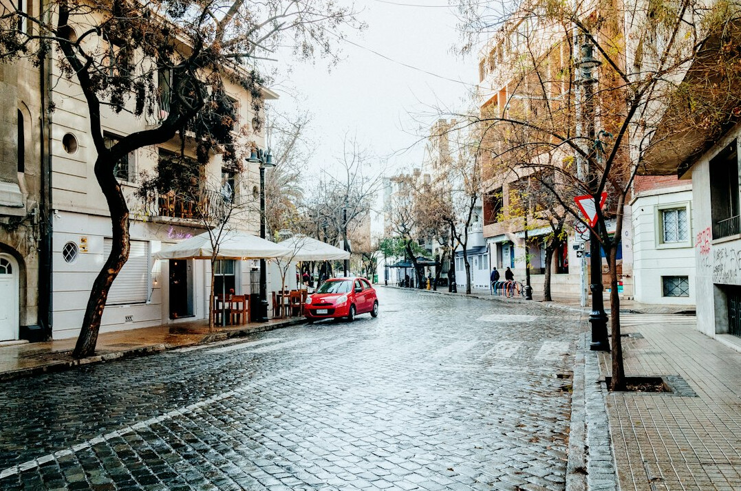 street scene in santiago chile