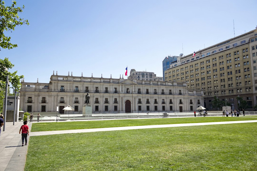 people in chilean plaza
