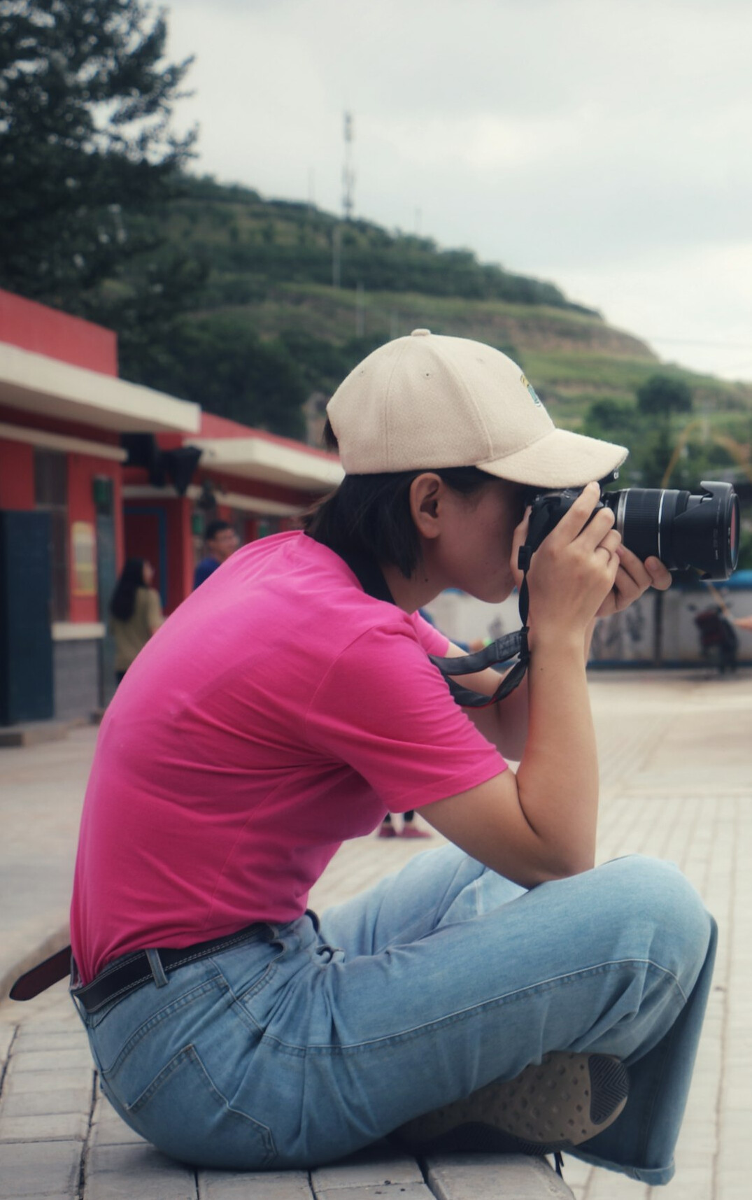 Portrait of Camila, a young Chilean street photographer
